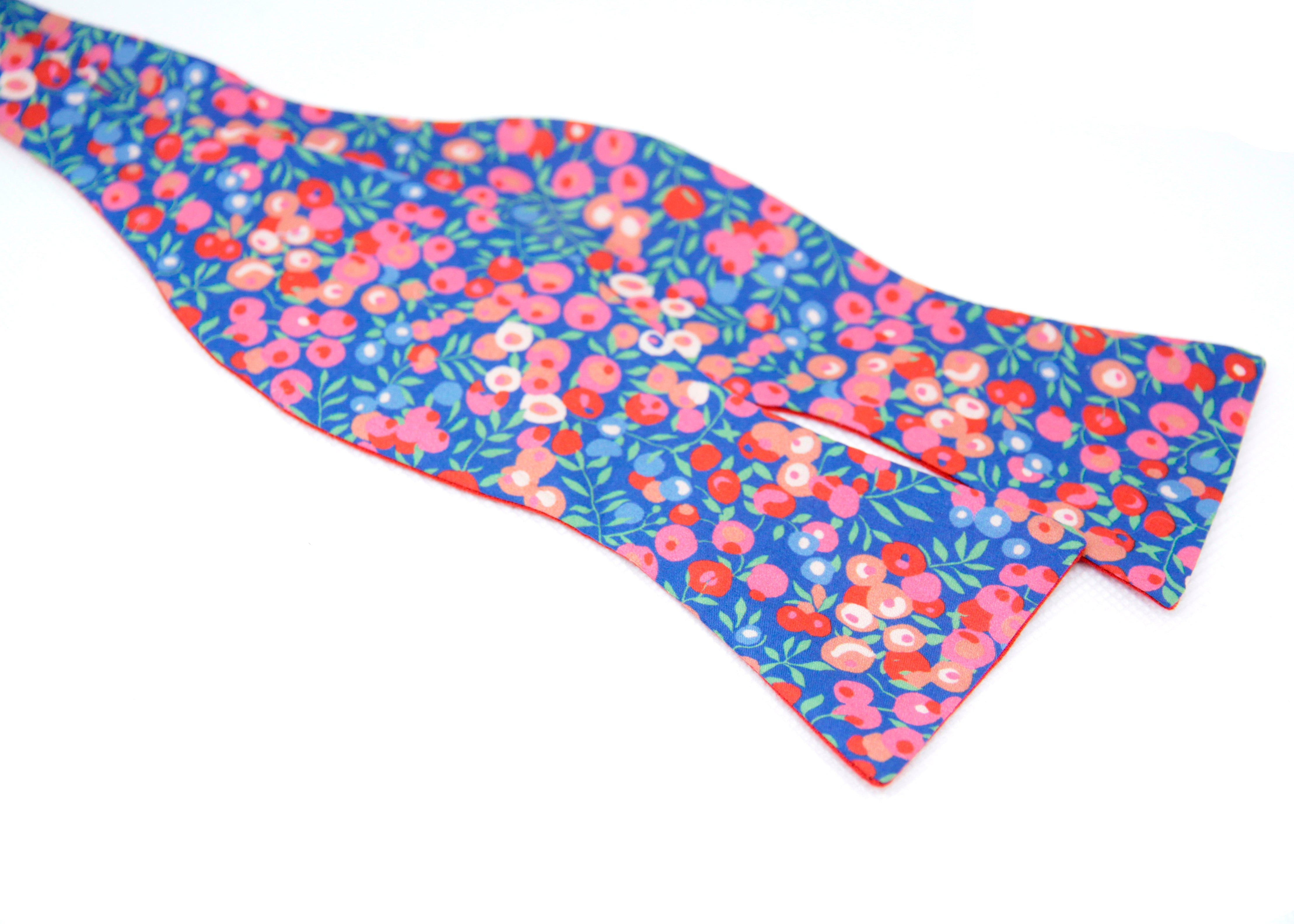 Red Berries Liberty Cotton Bow Tie