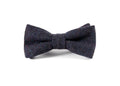 Navy Herringbone Tweed Bow Tie