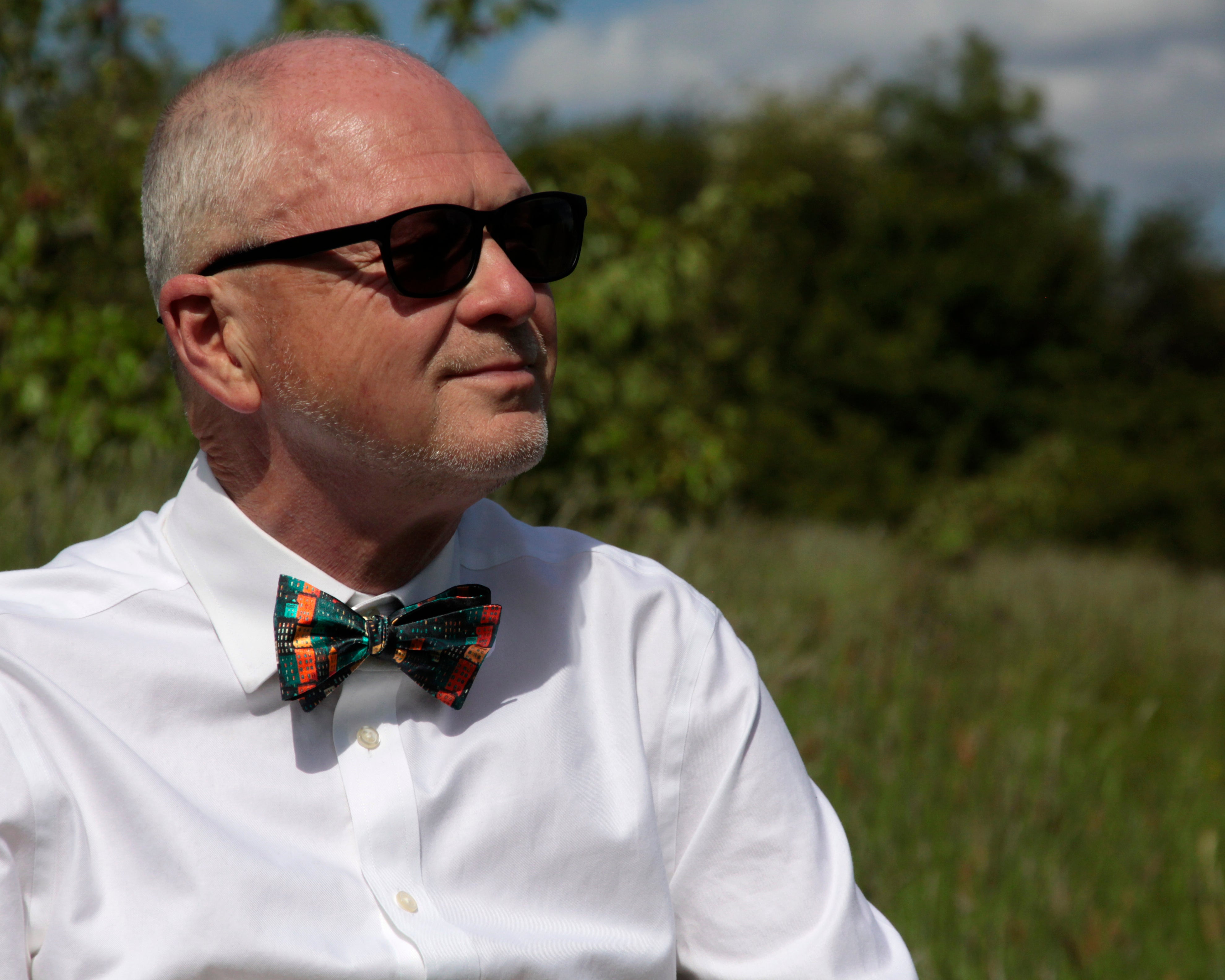 Cityscape Silk Bow Tie