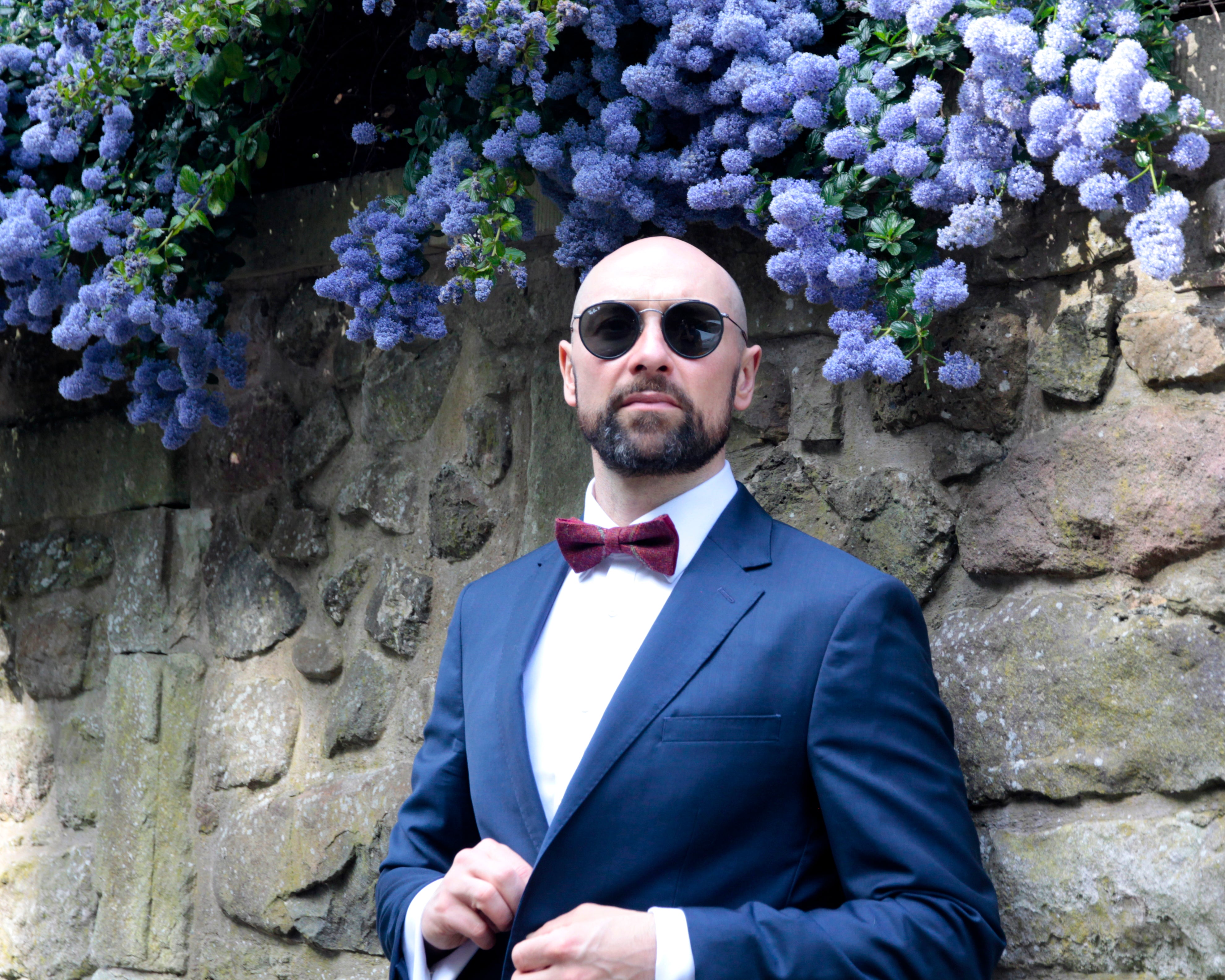 Flame Tweed Bow Tie