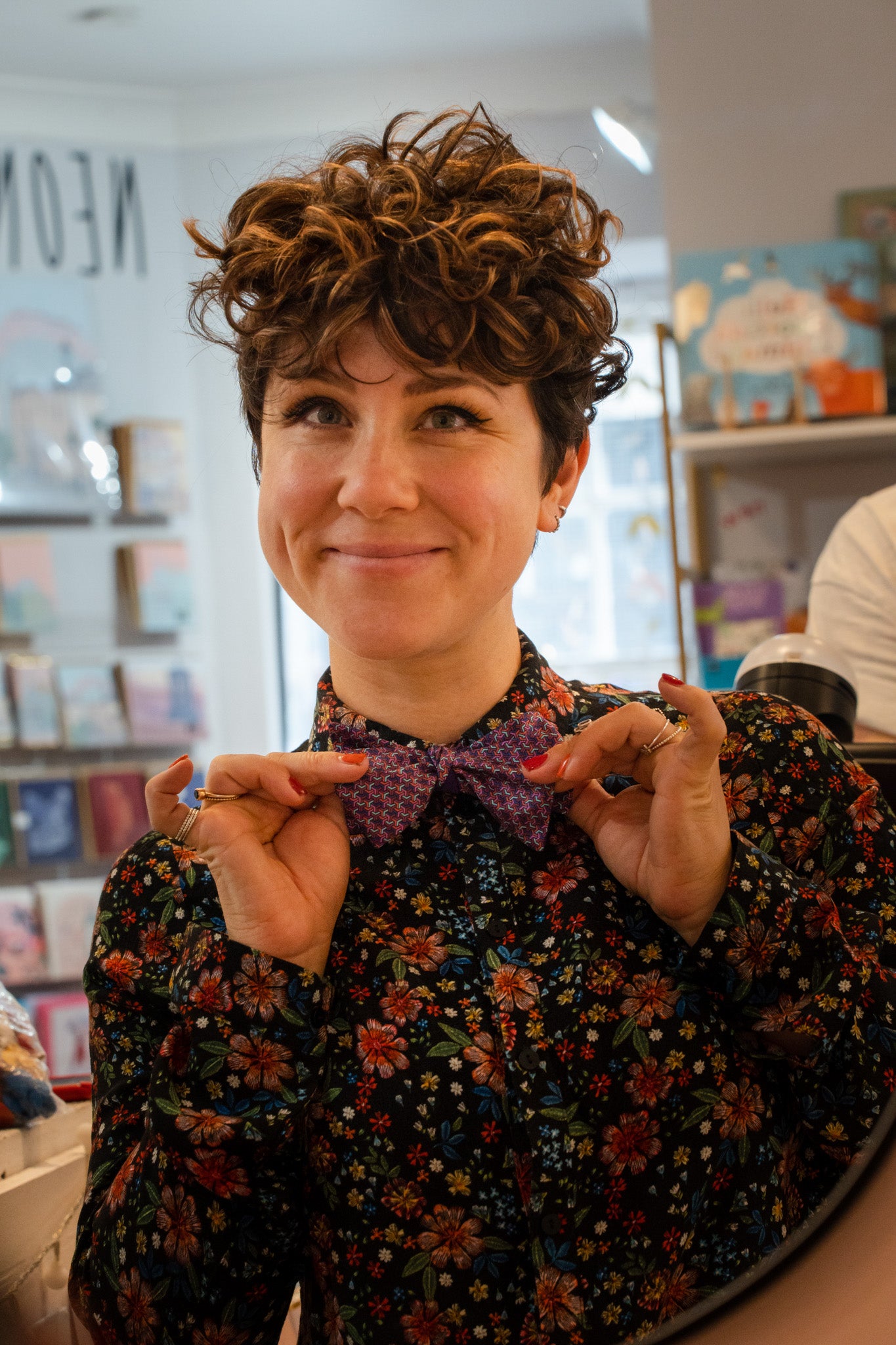 Purple Poly Silk Bow Tie