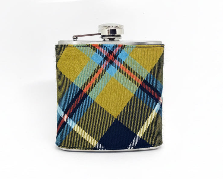 Tartan 6oz Hip Flask - Cornish National image 0