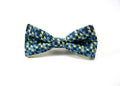 Blue Geo Silk Bow Tie