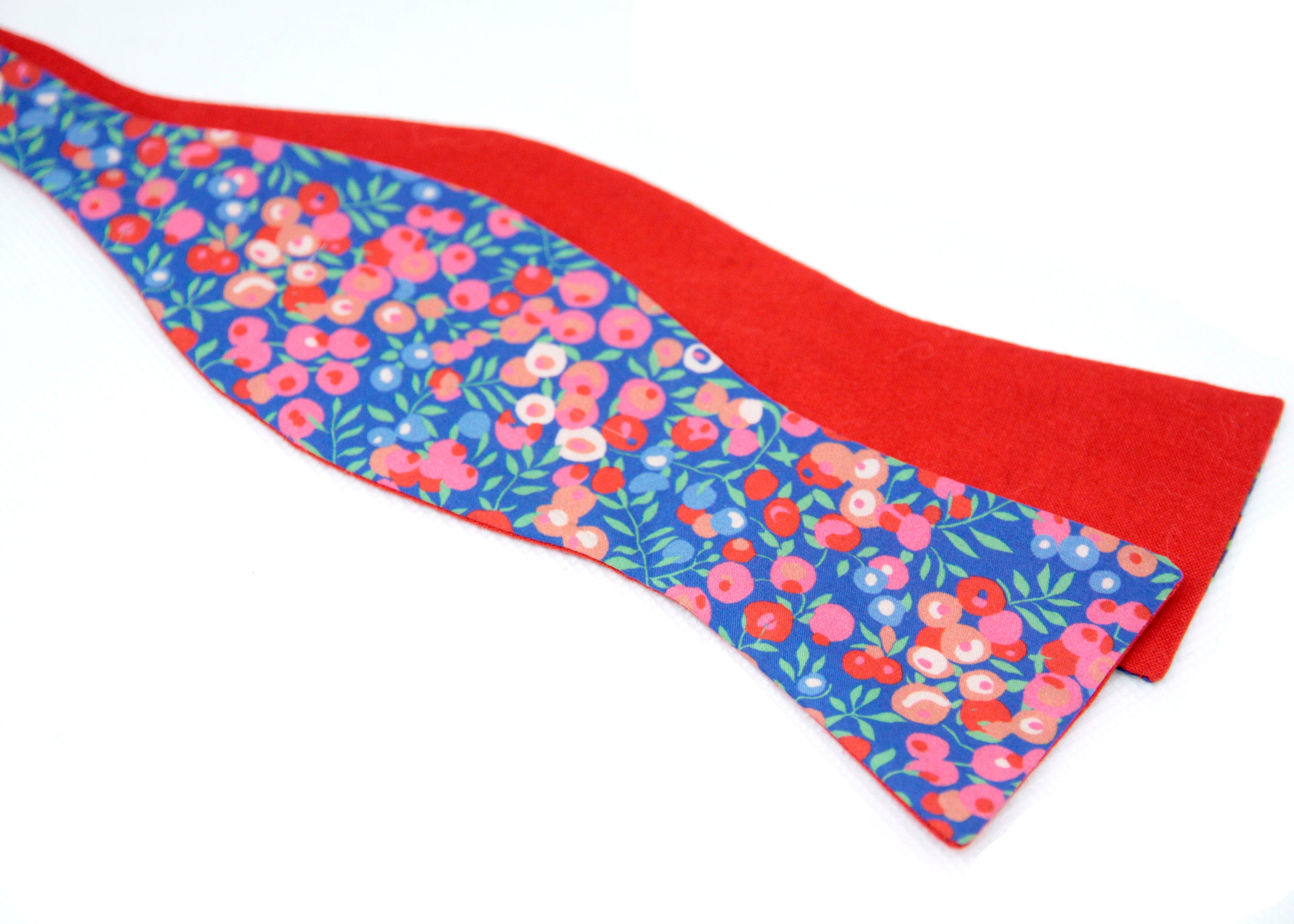 Red Berries Liberty Cotton Bow Tie