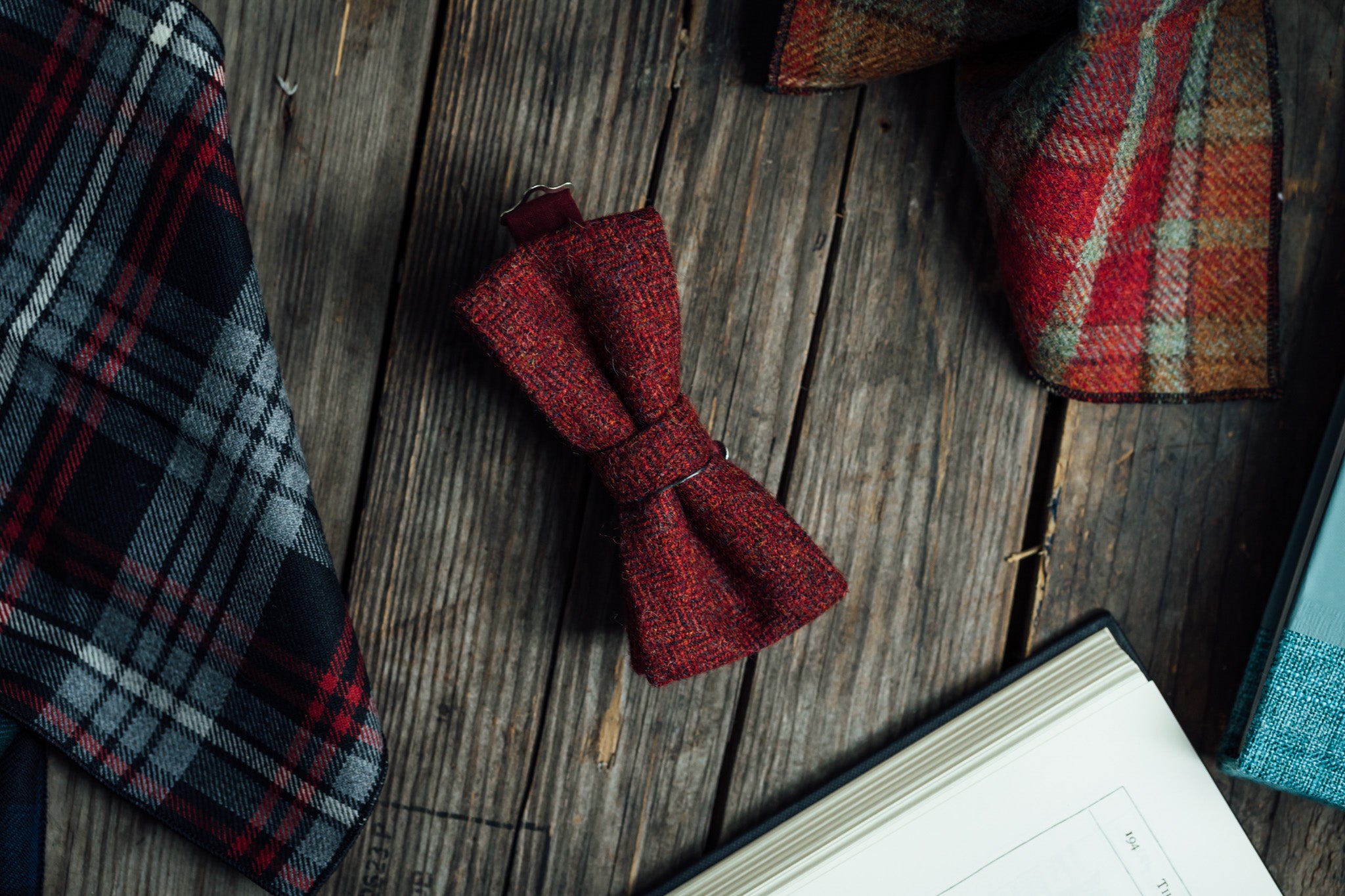 Red Herringbone Tweed Full Set